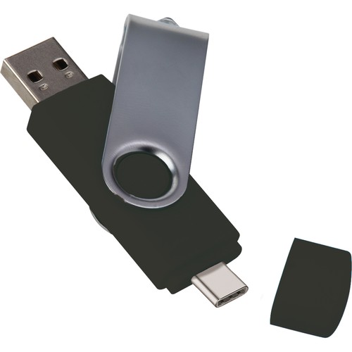8GB USB FLASH MEMORY IN PLASTIC AND STEEL with connector TYPE C