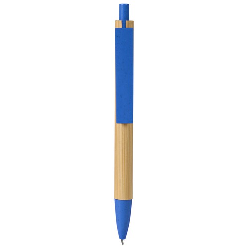 BALLPOINT PEN WITH BLUE REFILL IN BAMBOO AND WHEAT STRAW + ABS