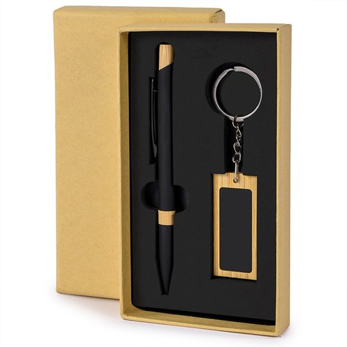 BAMBOO, ALUMINUM AND METAL WRITING SET