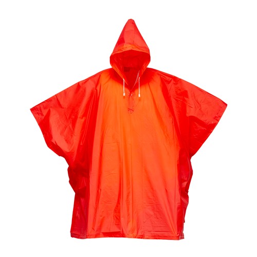 Poncho imperméable en PVC (400 gr), personnalise, dans une poche. Taille unique