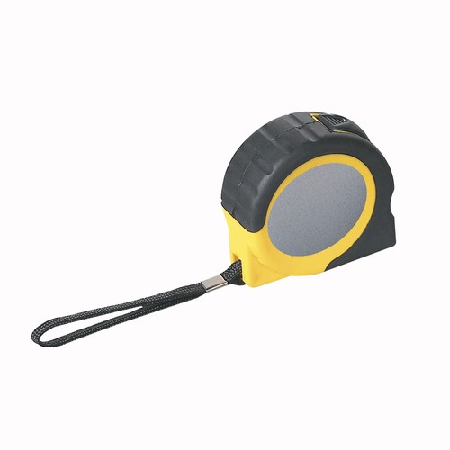 ABS 5-metre quick-release tape measure with lock button, rubber grip and belt clip