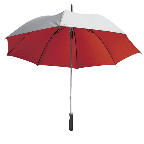 Parapluie  Luxe automatique personnalisé, type "Golf", fût et poignées métalliques, poignée droite en c