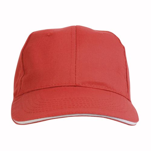 Casquette en coton/polyester 6 panneaux avec visière sandwich, fermeture velcro - 2