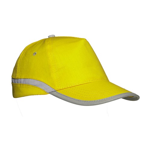 Casquette en coton, 5 panneaux haute visibilité - 1