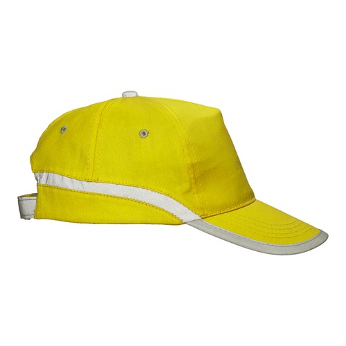 Casquette en coton, 5 panneaux haute visibilité - 3