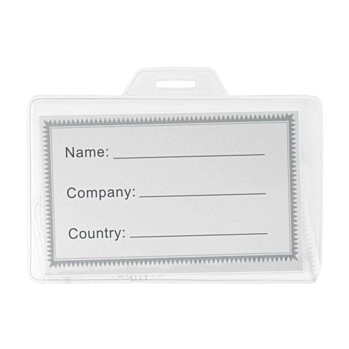 Porte-badge, en plastique transparent (10x7,2 cm) - 1