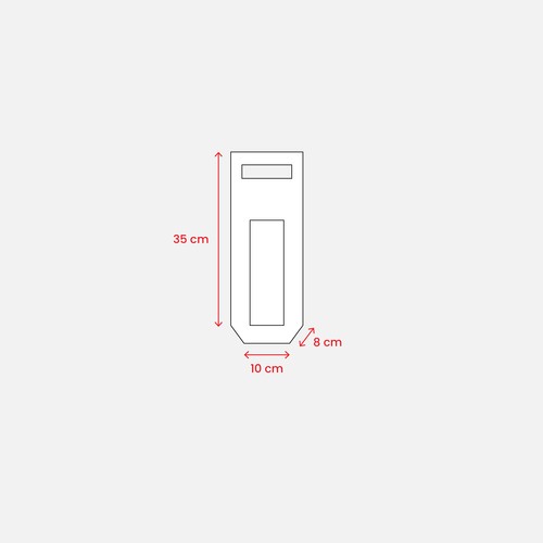 Sac porte-bouteille en TNT, avec fenetre en plastique transparente (1 bouteille) - 2