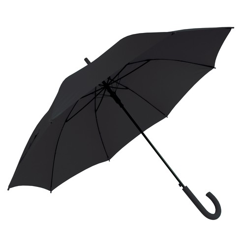 Automatic umbrella with rubberised handle and ferrule