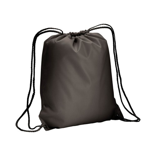 210T polyester backpack with drawstring closure and reinforced corners