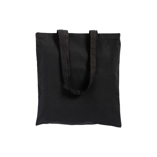 Shopper avec soufflet en canvas 280 gr/m2, anses longues - 2