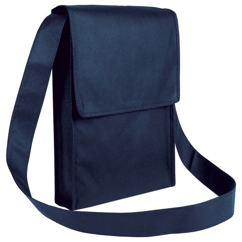 Shopper personnalisé avec soufflet en TNT 80 g/m2 cousu avec bandoulière