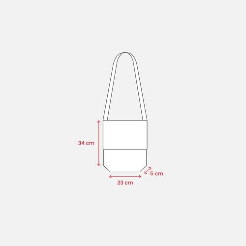 Shopper avec soufflet en TNT 80 g/m2 cousu avec bandoulière - 3