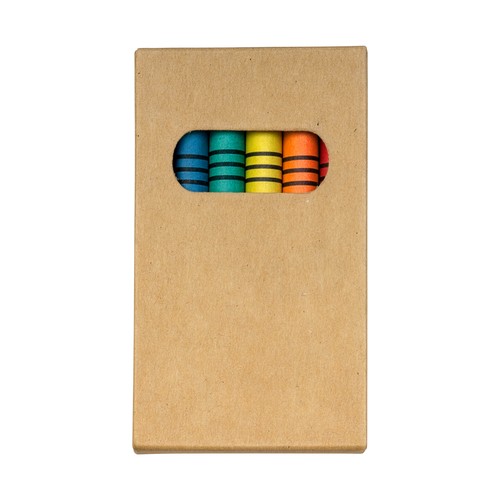 Set 6 pastels color s dans bo te en carton (9 x 9 cm) - section cylindrique - 2
