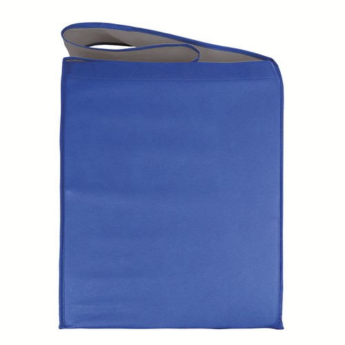 Shopper avec soufflet en TNT 80 g/m2 cousu avec bandoulière - 2