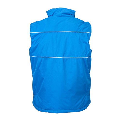 Veste rembourrée sans manche en polyester imperméabilisé avec bordure réfléchissante, doub - 2