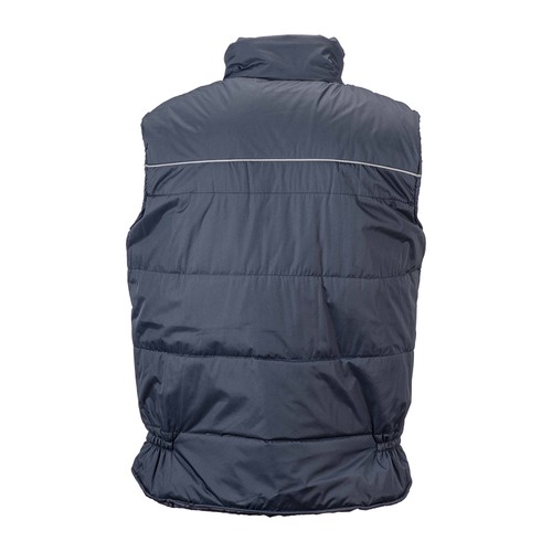 Gilet rembourré sans manche en polyester imperméabilisé avec bordure réfléchissante - 2