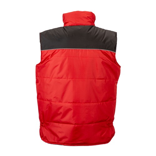 Gilet rembourré sans manche en polyester imperméabilisé avec bordure réfléchissante - 2