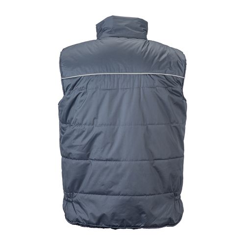 Gilet rembourré sans manche en polyester imperméabilisé avec bordure réfléchissante - 2