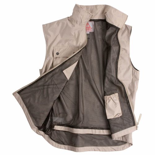Gilet multipoche sans manche en polyester doublé à l'intérieur en filet Pongee. Tailles : - 3
