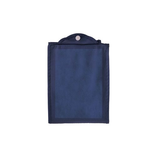 Shopper pliable avec soufflet en TNT 80g/m2 cousu, anses courtes - 2