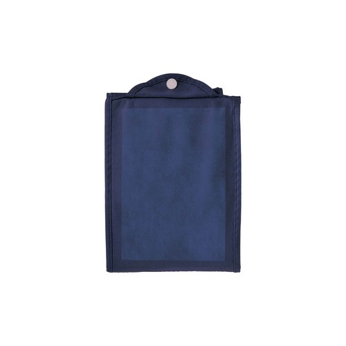 Shopper pliable avec soufflet en TNT 80g/m2 cousu, anses courtes - 2