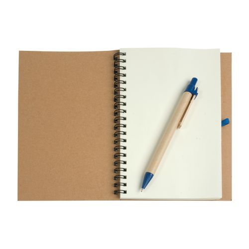 Cahier   anneaux en papier recyclable avec stylo en carton - 2
