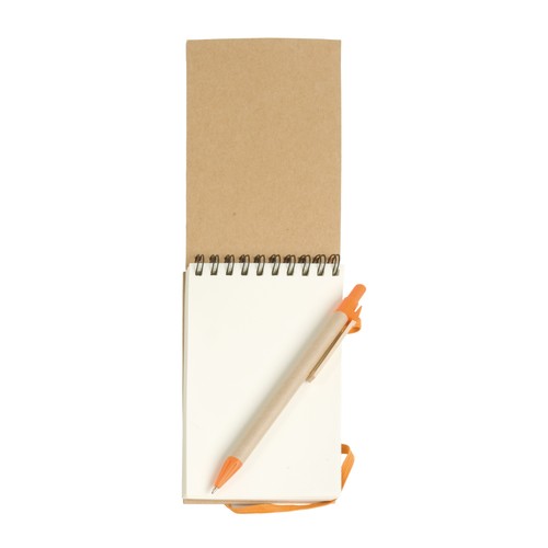 Bloc notes en papier recyclable avec stylo en carton (9x14,8 cm) - 2