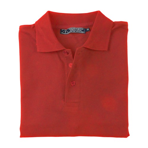 Polo 100% coton piqué 180 g/m2, manches courtes et fermeture avec 2 boutons. Tailles : S/M - 2