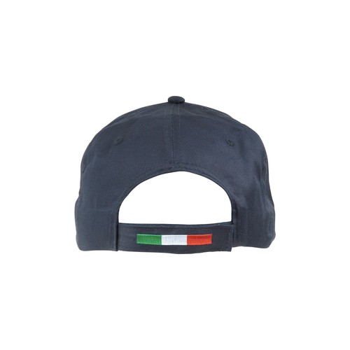 Casquette en coton, 5 panneaux avec broderie tricolore sur la fermeture, fermeture velcro - 3