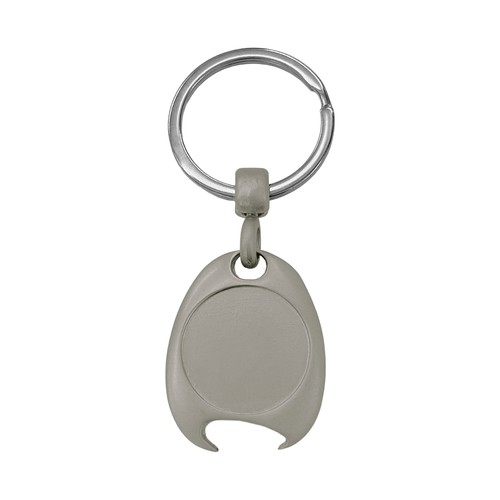 Porte-cl s en m tal avec jeton pour chariot (9x3,5 cm) - 4