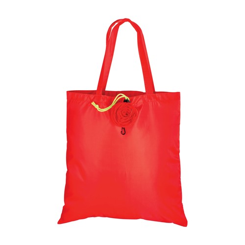 Shopper pliable en forme de rose en polyester 190T repliable dans une poche - 2