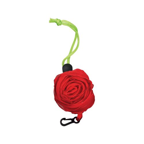 Shopper pliable en forme de rose en polyester 190T repliable dans une poche - 3