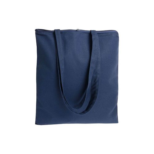Shopper en coton 220 g/m, anses longues anses longues et fermeture avec zip - 2