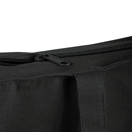 Shopper avec soufflet en coton 220 g/m2, anses longues et fermeture avec zip - 4