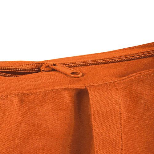 Shopper avec soufflet en coton 220 g/m2, anses longues et fermeture avec zip - 4