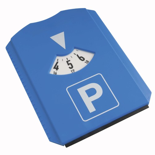 Disque de stationnement avec racleur glace et 3 jetons pour chariot (15,5x11,8cm) - 1