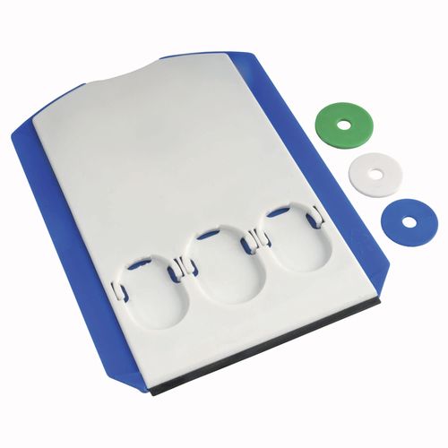 Disque de stationnement avec racleur   glace et 3 jetons pour chariot (15,5x11,8cm) - 3