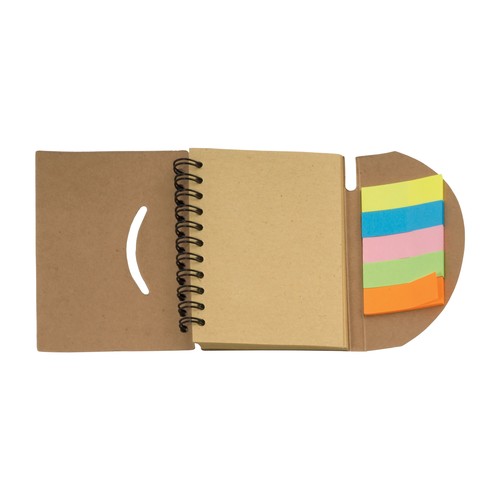 Bloc-notes en papier recyclable avec feuilles post-it (8,7x10,9x0,7 cm) - 2