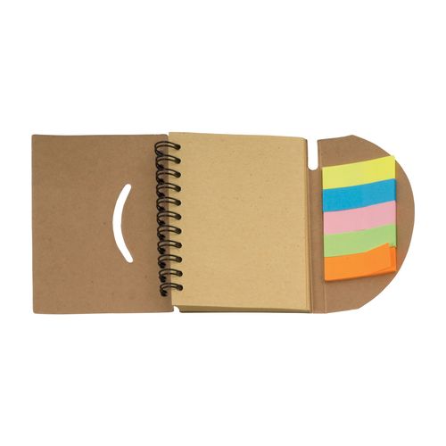 Bloc-notes en papier recyclable avec feuilles post-it (8,7x10,9x0,7 cm) - 2