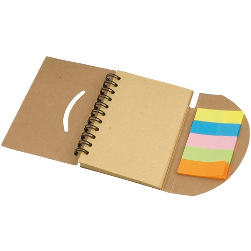 Bloc-notes en papier recyclable avec feuilles post-it (8,7x10,9x0,7 cm) - 3