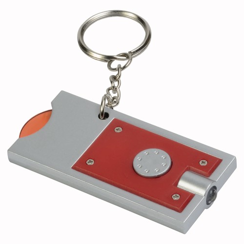 Porte-cles avec jeton pour chariot et lumiere (6,5x2,8cm) - 1