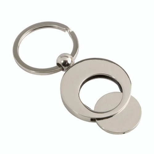 Porte-cl s en m tal  avec  jeton pour chariot (6x2,3cm) - 3