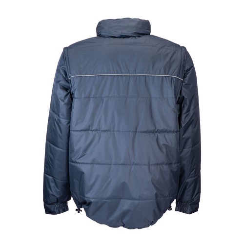 Veste rembourrée en polyester Pongee avec manches détachables et poche porte-badge d'ident - 2