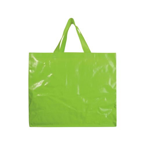 Shopper avec soufflet en PP laminé 120g/m2, anses longues en ruban - 2
