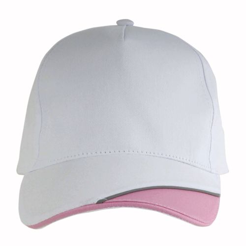 Casquette en coton, 5 panneaux avec partie colorée sur la visière et bande réfléchissante, - 2