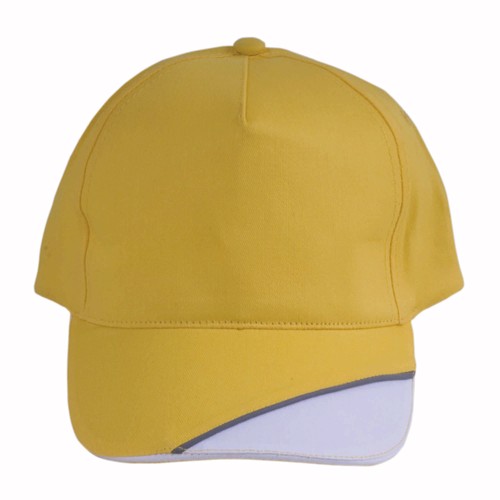 Casquette en coton, 5 panneaux avec partie blanche sur la visière et bande réfléchissante, - 2