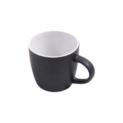 Tasse en céramique avec extérieur de couleur noire opaque et intérieur coloré brillant (0, - 1