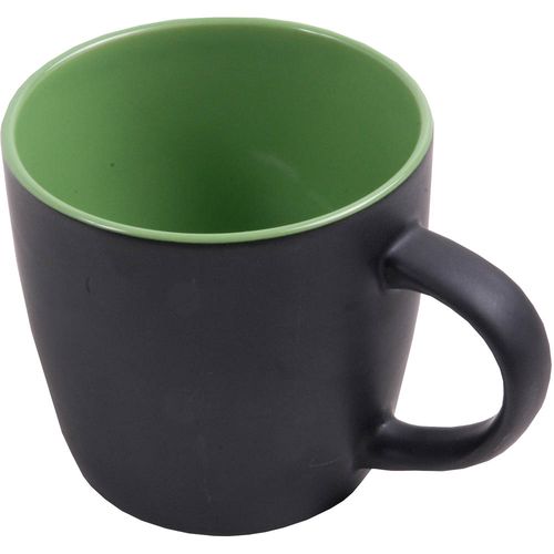 Tasse en céramique avec extérieur de couleur noire opaque et intérieur coloré brillant (0, - 1