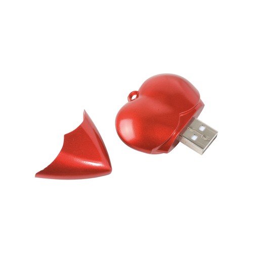Clé USB 4 Gb en plastique en forme de coeur - 2