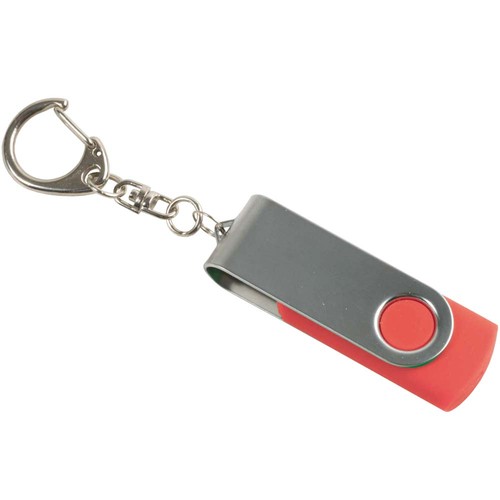 Clé USB 4 Gb pivotante ABS/caoutchouc/Métal - 1